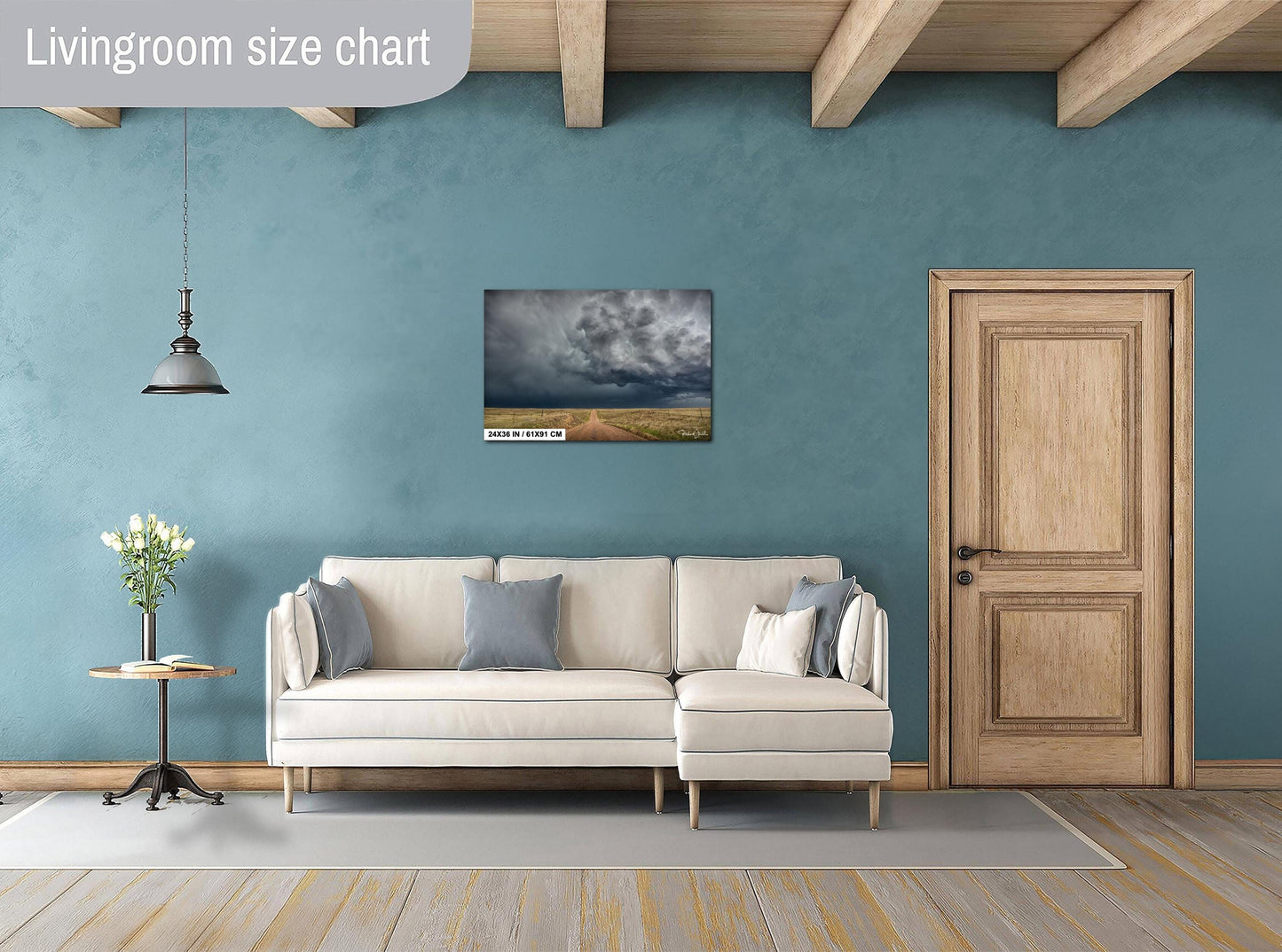 Stormy Supercell Wall Art - Dramatic Storm Print on Metal or Canvas | Nature Photography Gift