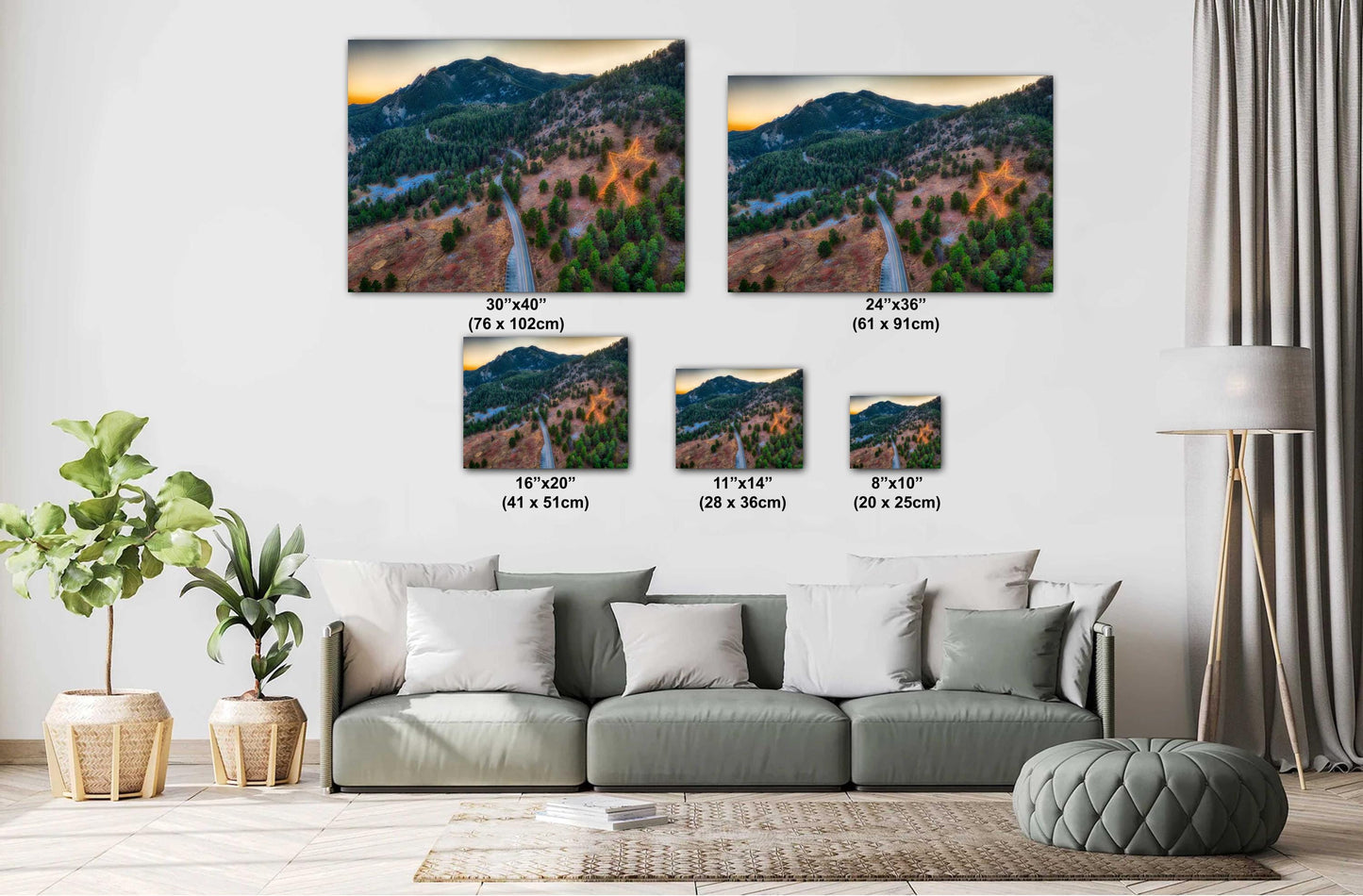 Boulder Flatirons Wall Art – Ready To Hang Canvas, Colorado Mountain Decor