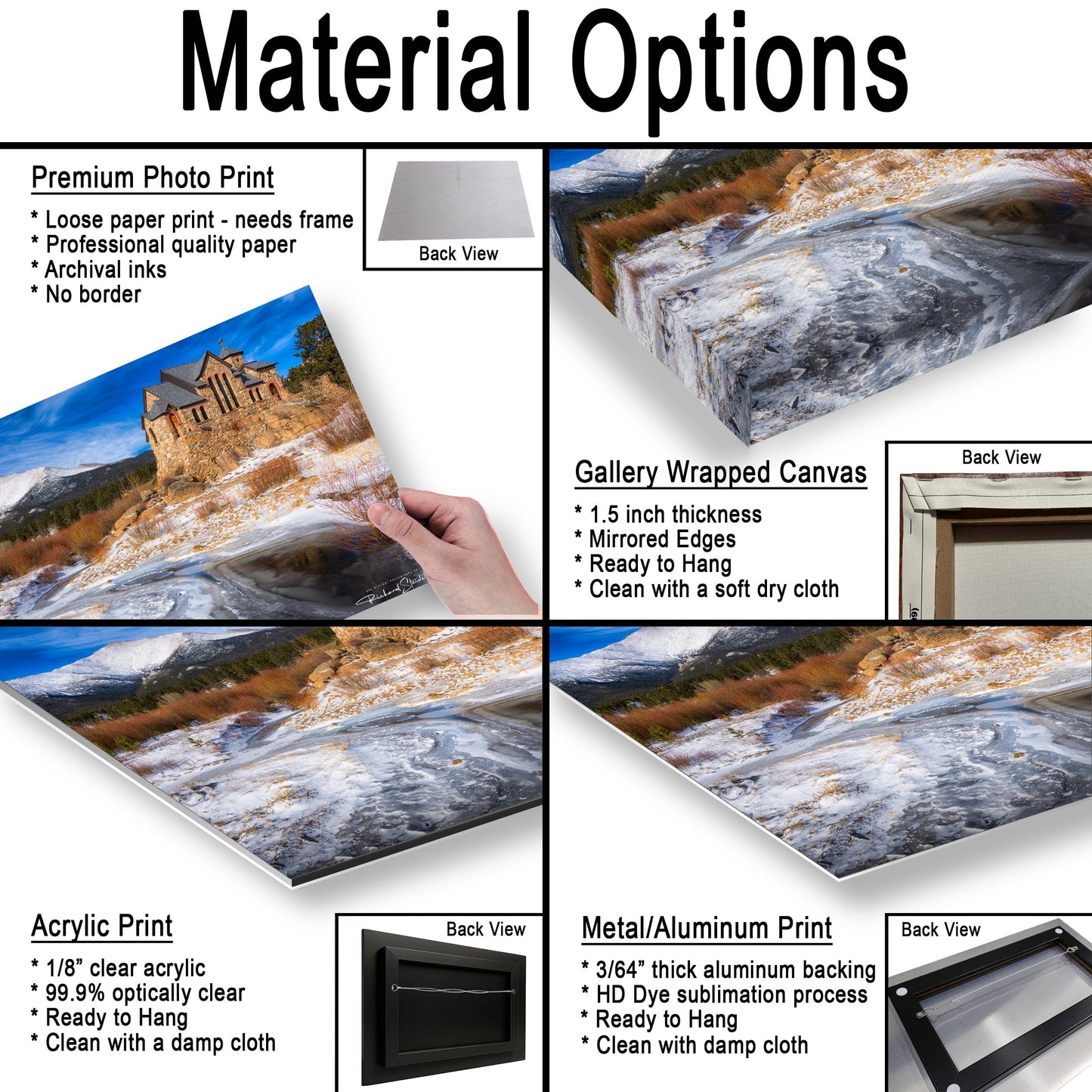 Rocky Mountain Chapel Print: Colorado Nature Wall Art (Canvas, Metal or Paper)