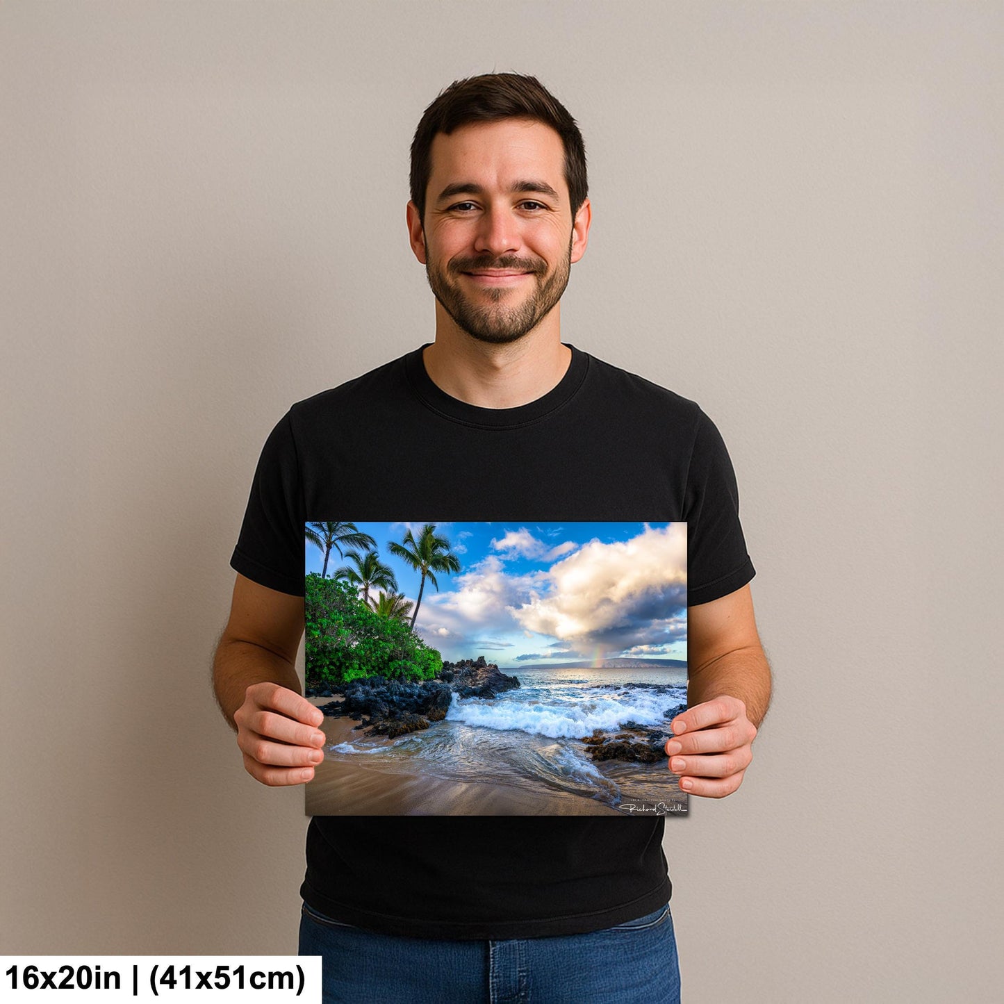 Maui Secret Beach Photo Print - Premium Ocean Wall Decor | Sunrise Beach Art