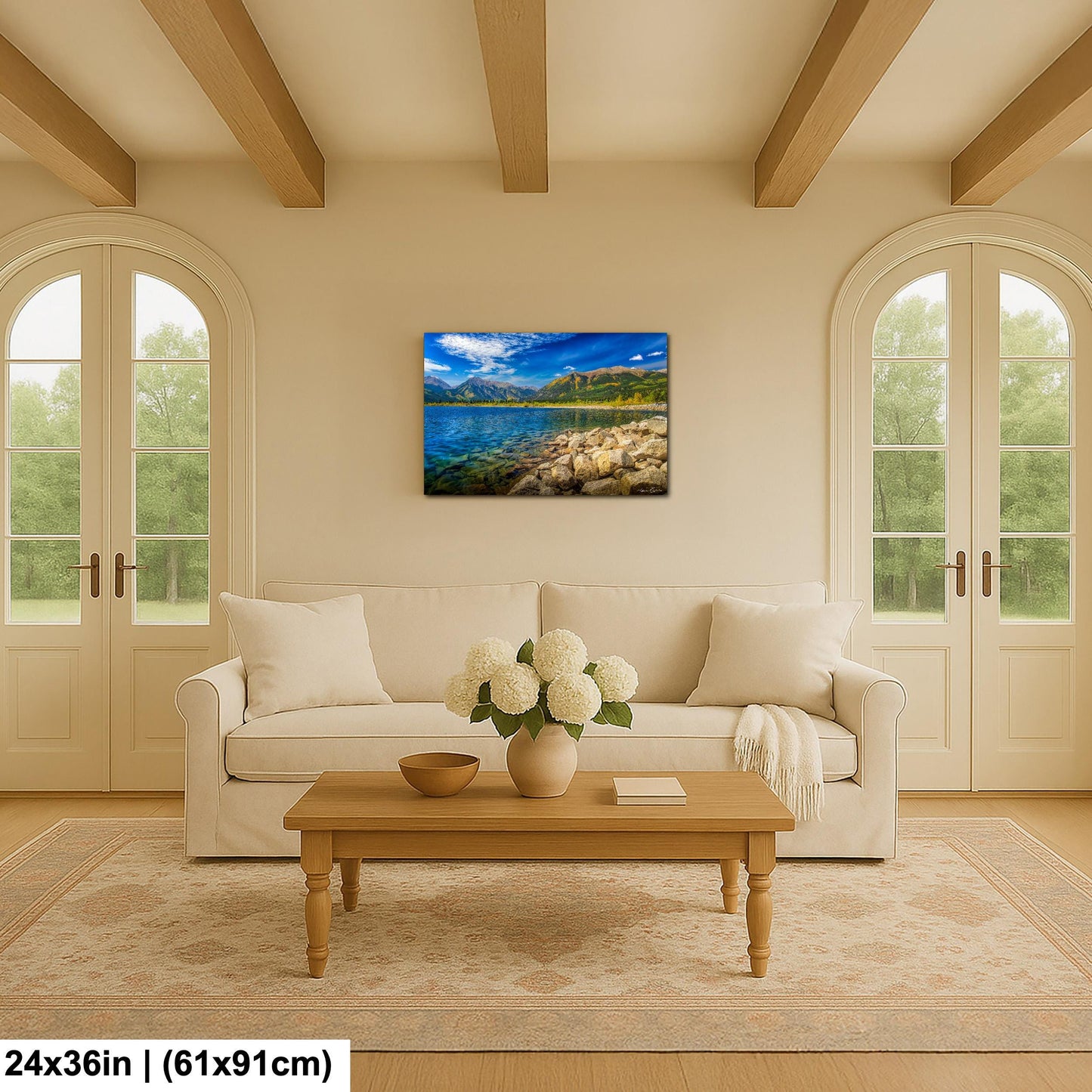 Twin Lakes Colorado Wall Art: Mountain Landscape Canvas or Metal