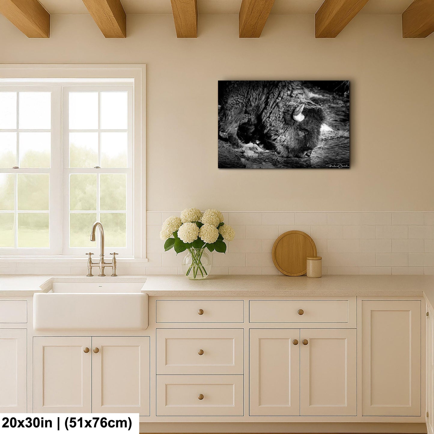 Buffalo Wall Art: Rustic Wildlife Photography - Ready to Hang