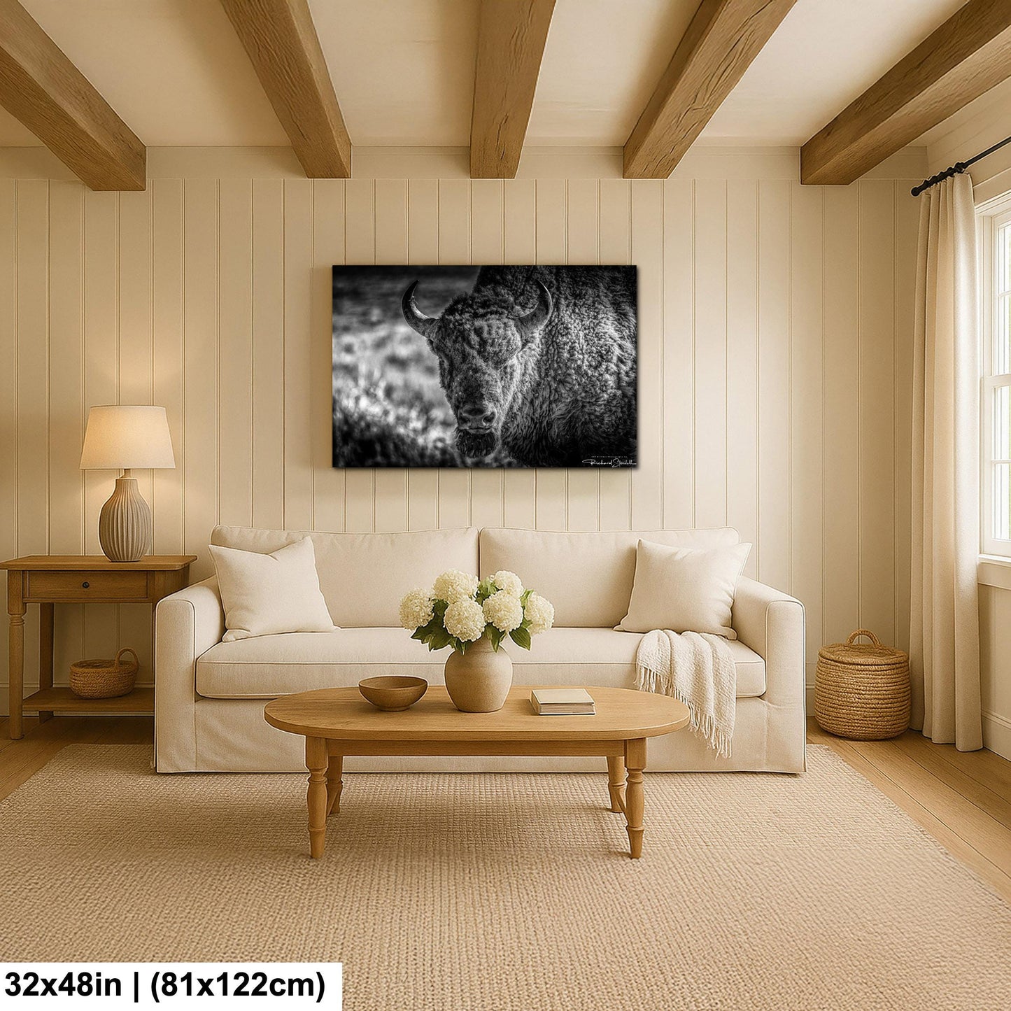 Buffalo Wall Art: Rustic Wildlife Photography - Ready to Hang