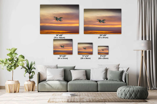 F-16 Wall Art - Fighter Jet Decor | Military Aircraft Art | Unique Home Artwork