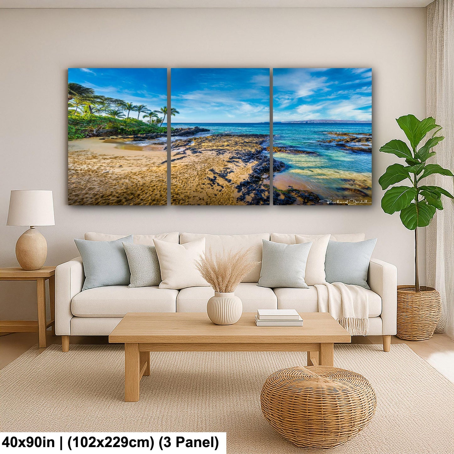 Maui Secret Beach Print - Sunrise Ocean Decor on Premium Photo Paper
