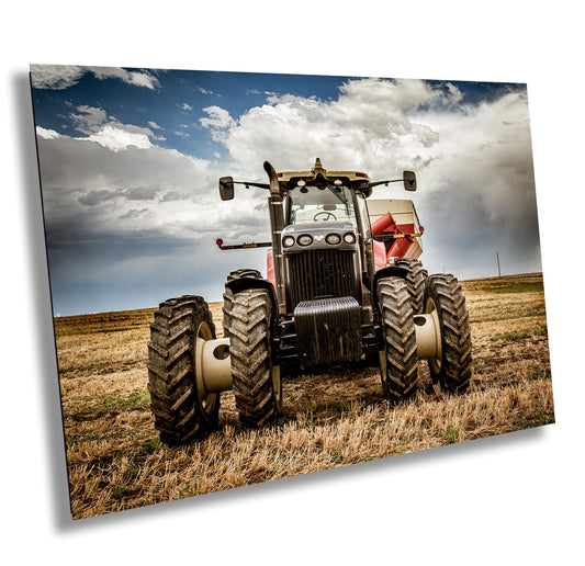 Rustic Tractor Wall Art - Farm Equipment Print | Country Landscape Decor Canvas