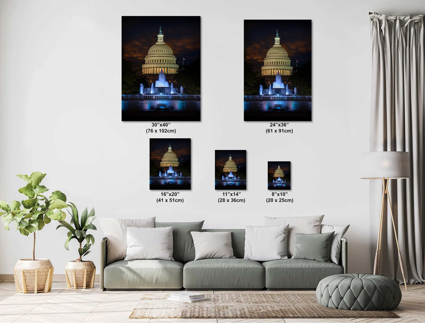 U.S. Capitol Wall Art - Premium Capitol Canvas Print | Washington DC Decor