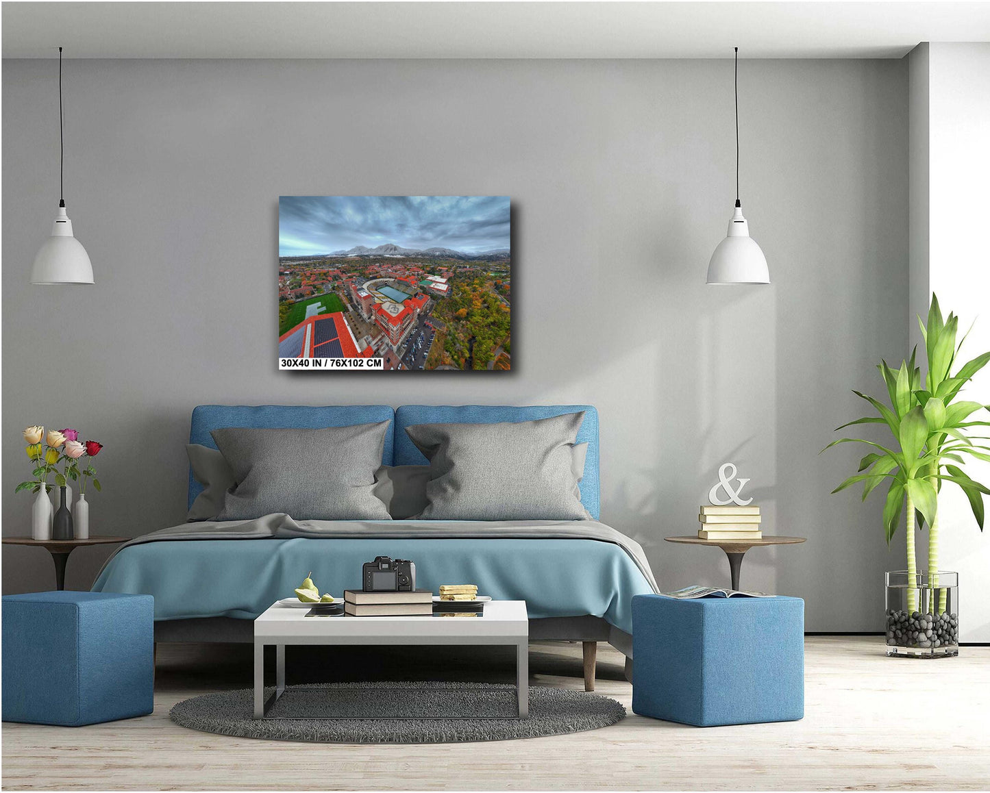 Folsom Field Wall Art - Boulder Colorado Canvas Print Ready to Hang | CU Buffs Gift