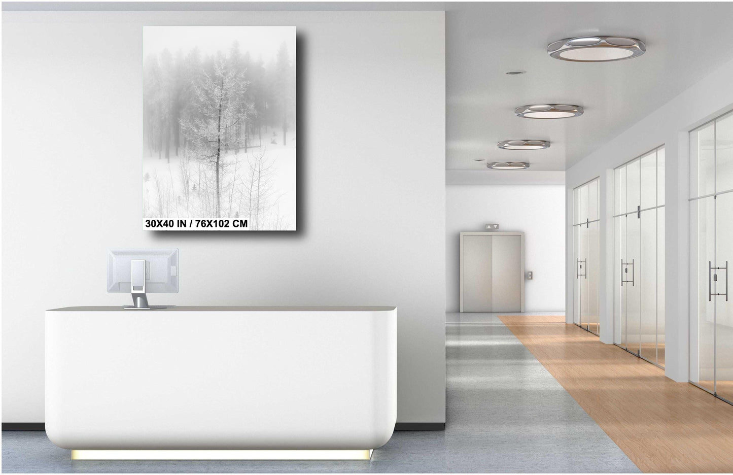 Winter Landscape Decor – Cozy Cabin Snowy Scene Print | Rustic Seasonal Wall Art