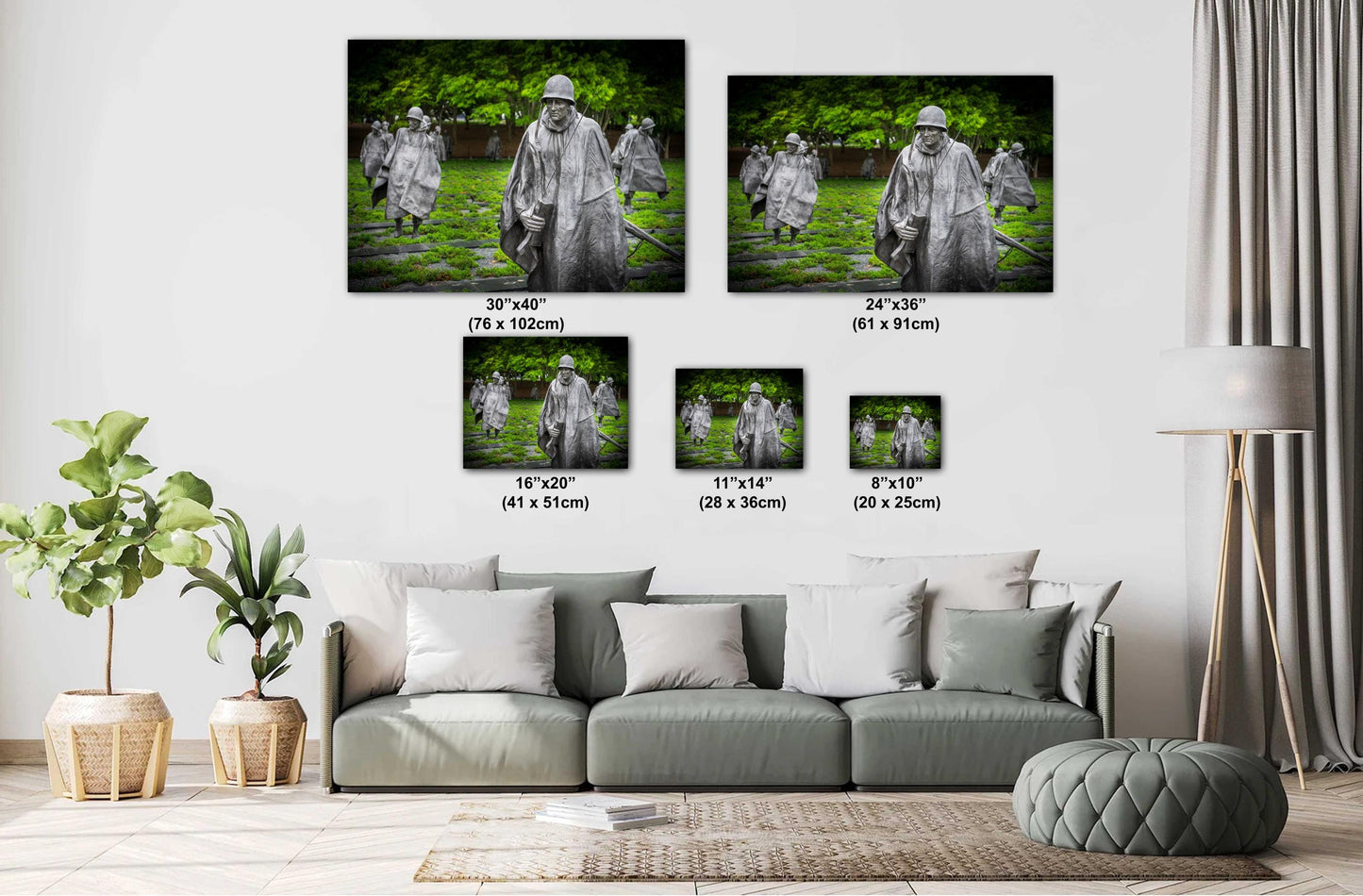 Korean War Veterans Memorial Military Wall Decor – Ready to Hang Canvas Art