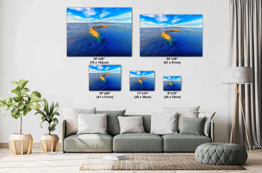 Molokini Crater Art Print - Vibrant Tropical Ocean Print | Maui Island Wall Decor