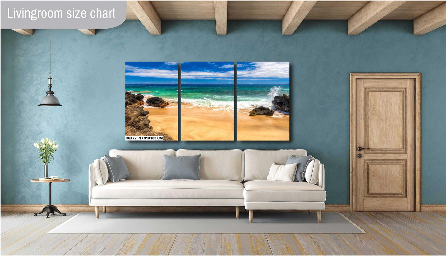 Maui Beach Wall Art – Tropical Paradise Art | Serene Coastal Photography Print