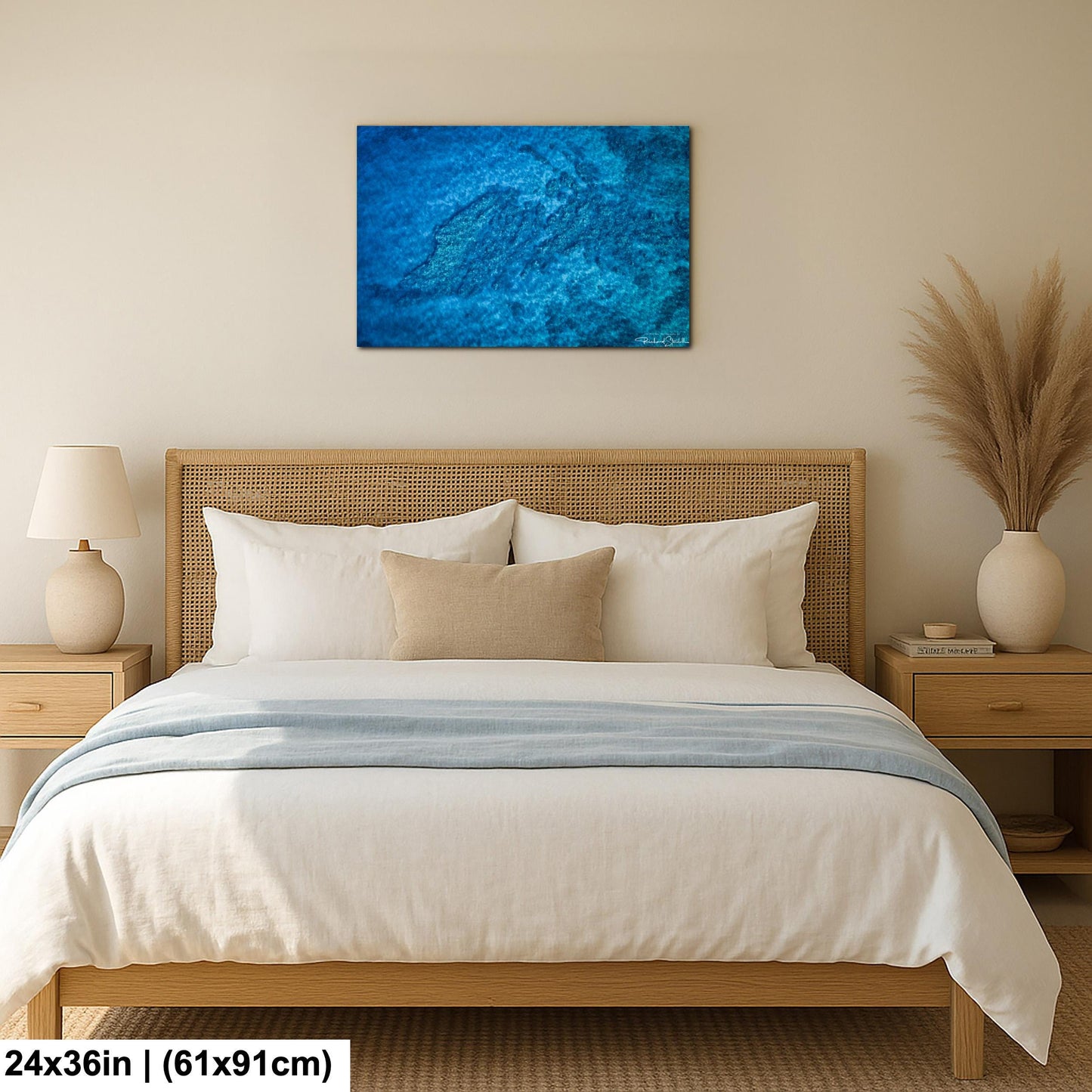 Ocean Reef Photography: Aerial Beach View - Vibrant Coastal Art