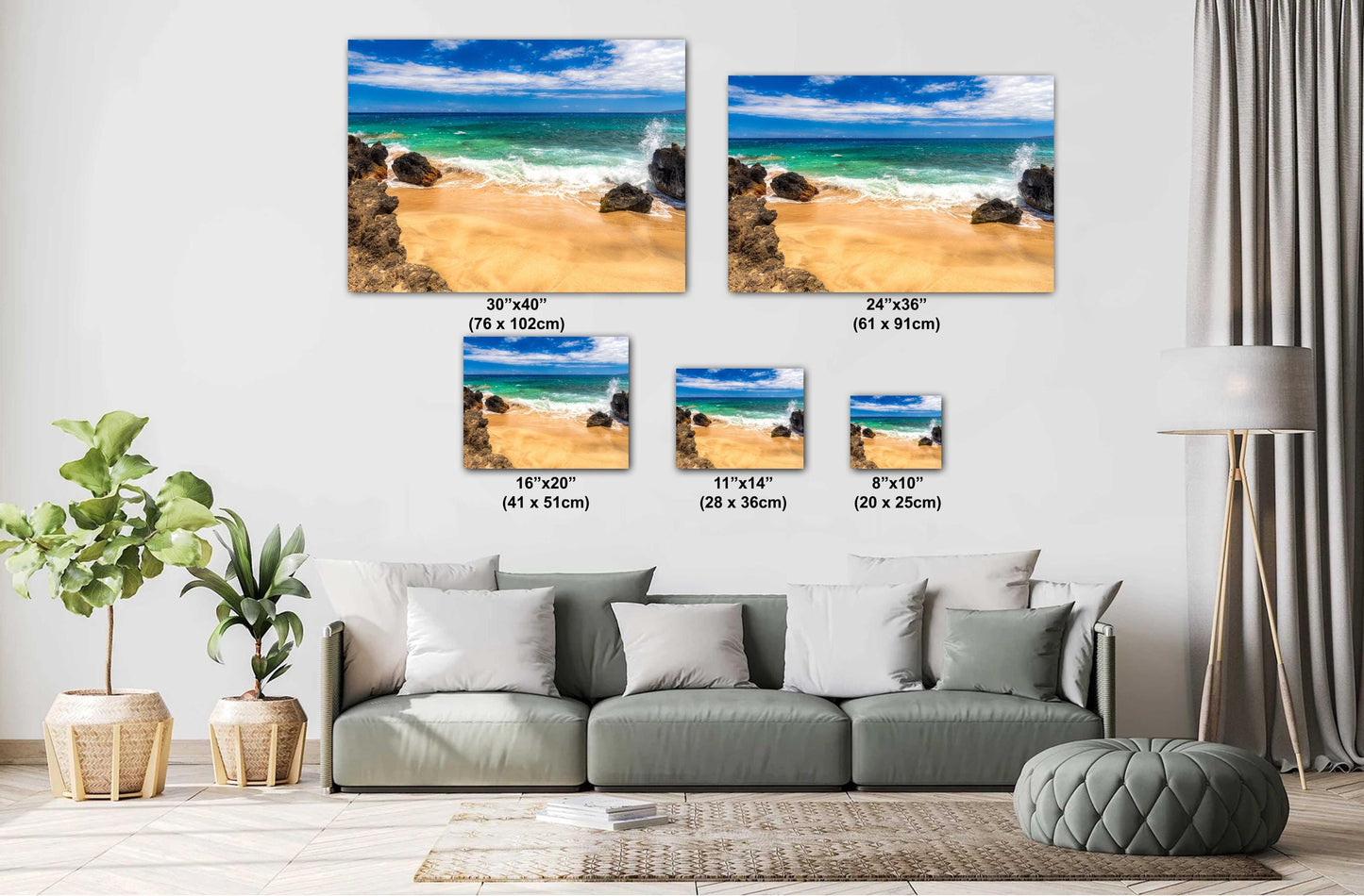 Maui Beach Wall Art – Tropical Paradise Art | Serene Coastal Photography Print