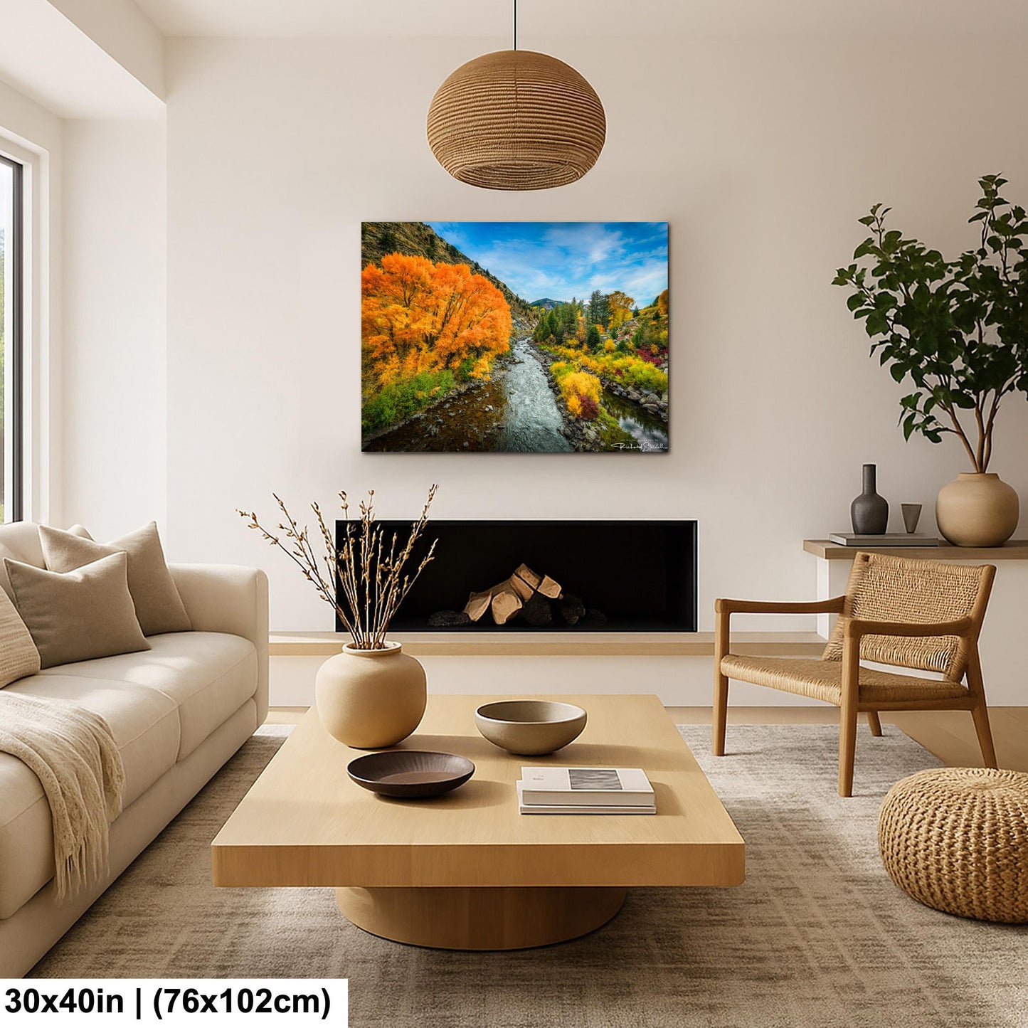Colorado Mountain Landscape Print: Colorado Autumn Trees (Canvas or Metal)