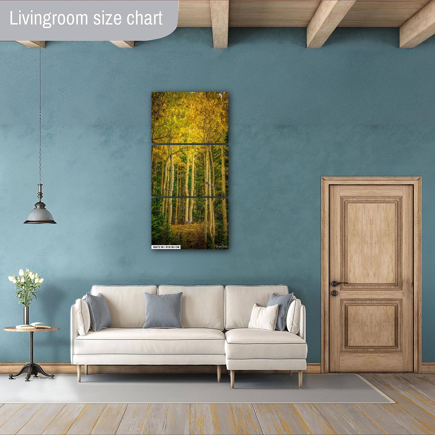 Colorado Aspen Wall Art – Large Autumn Tree Decor | Fine Art Metal Print