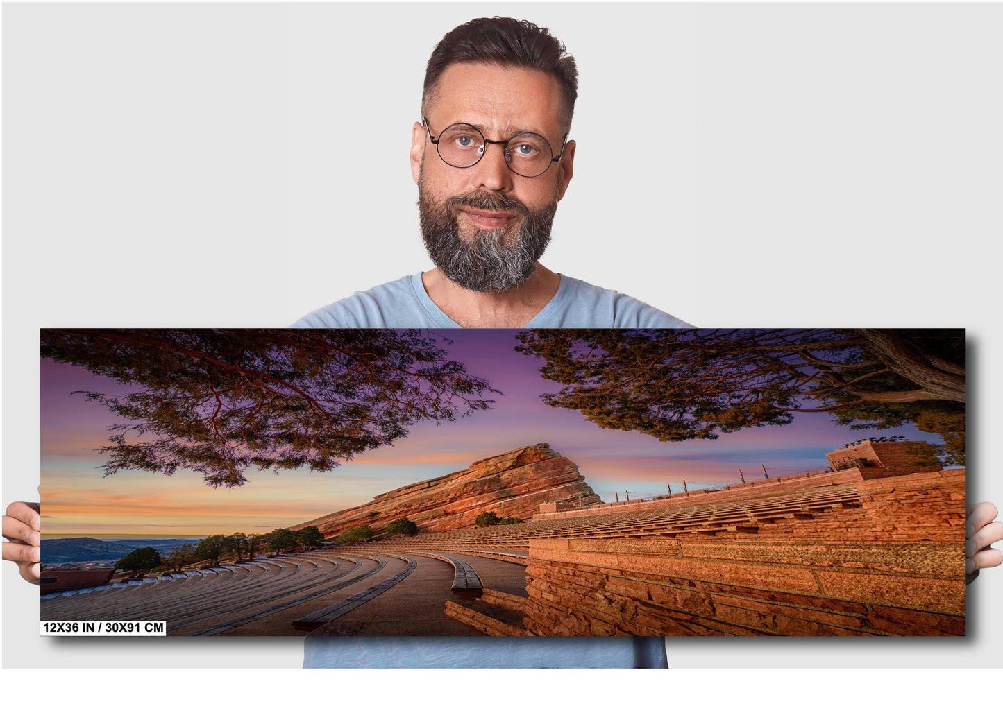 Red Rocks Landscape Print – Colorado Wall Art | Sunrise Canvas Decor & Metal Art