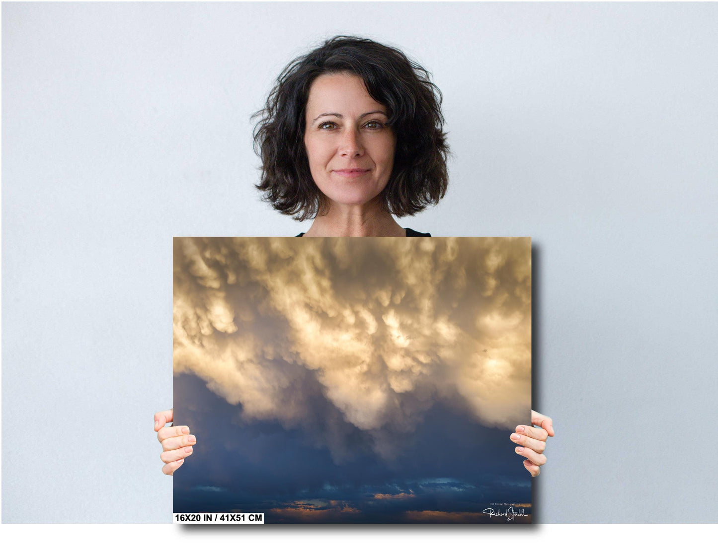 Stormy Wall Art Print – Dramatic Landscape Art With Mammatus Clouds Decor