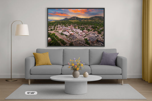 CU Boulder Wall Art – Flatirons Mountain Art | Ready To Hang Canvas Print