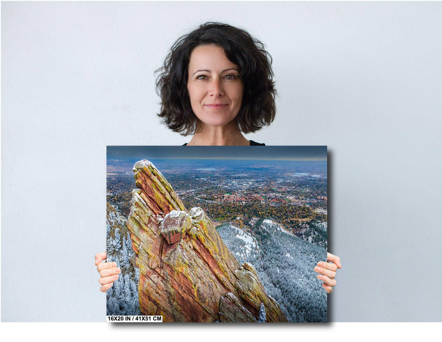 Boulder Flatirons Wall Art – Winter Mountain Print On Premium Photo Paper