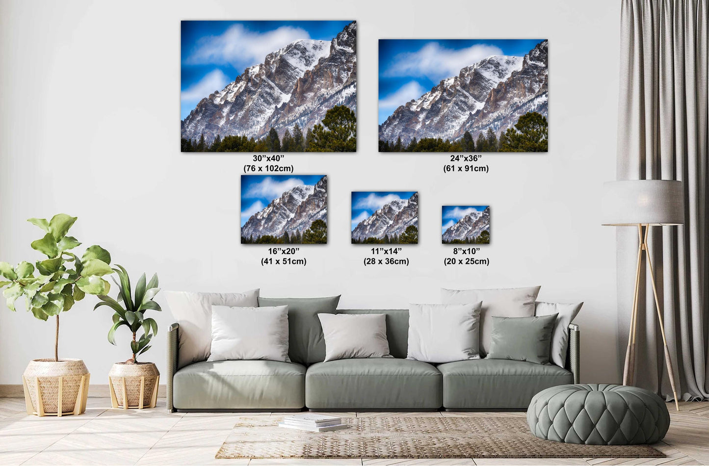 Mountain Canvas Wall Art - Scenic Rocky Mountain Decor | Durable Landscape Canvas Art