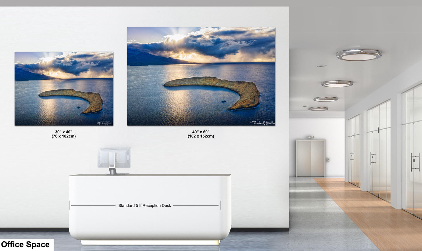 Hawaii Wall Art Print: Molokini Crater Sunrise - Coastal Landscape