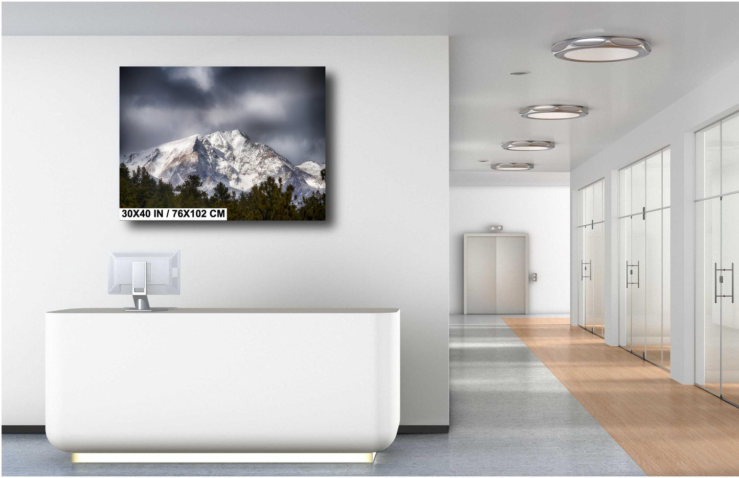 Rocky Mountain Wall Art – Winter Mountain Landscape Print on Premium Photo Paper