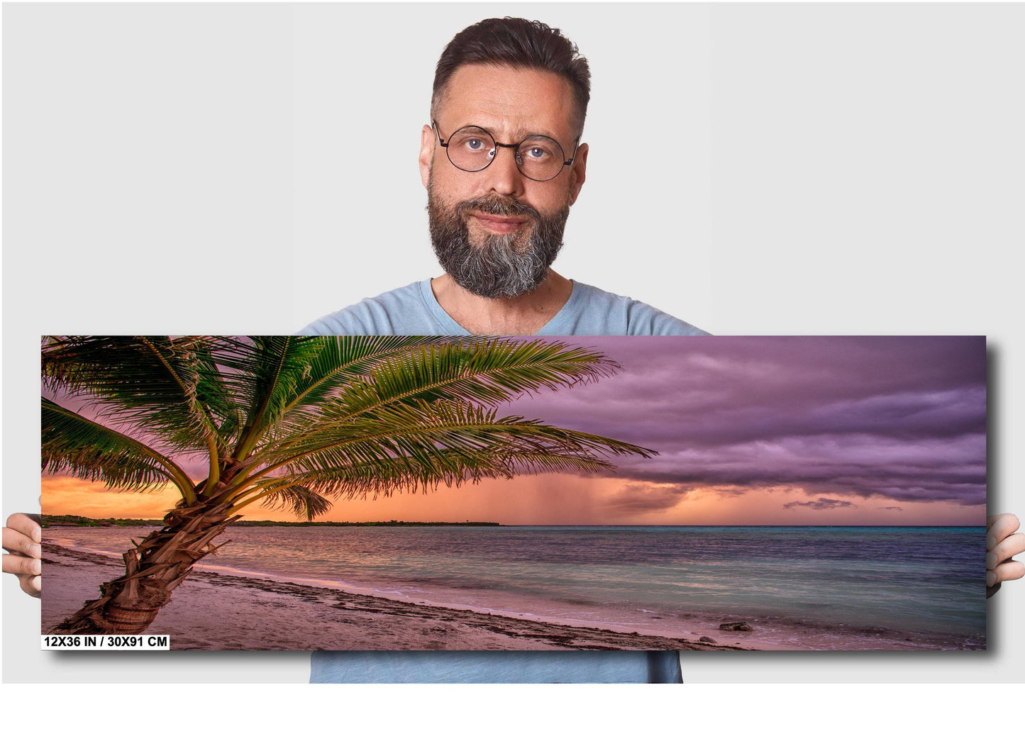 Tulum Tropical Wall Art – Vibrant Beach Scene Canvas & Aluminum Metal Print