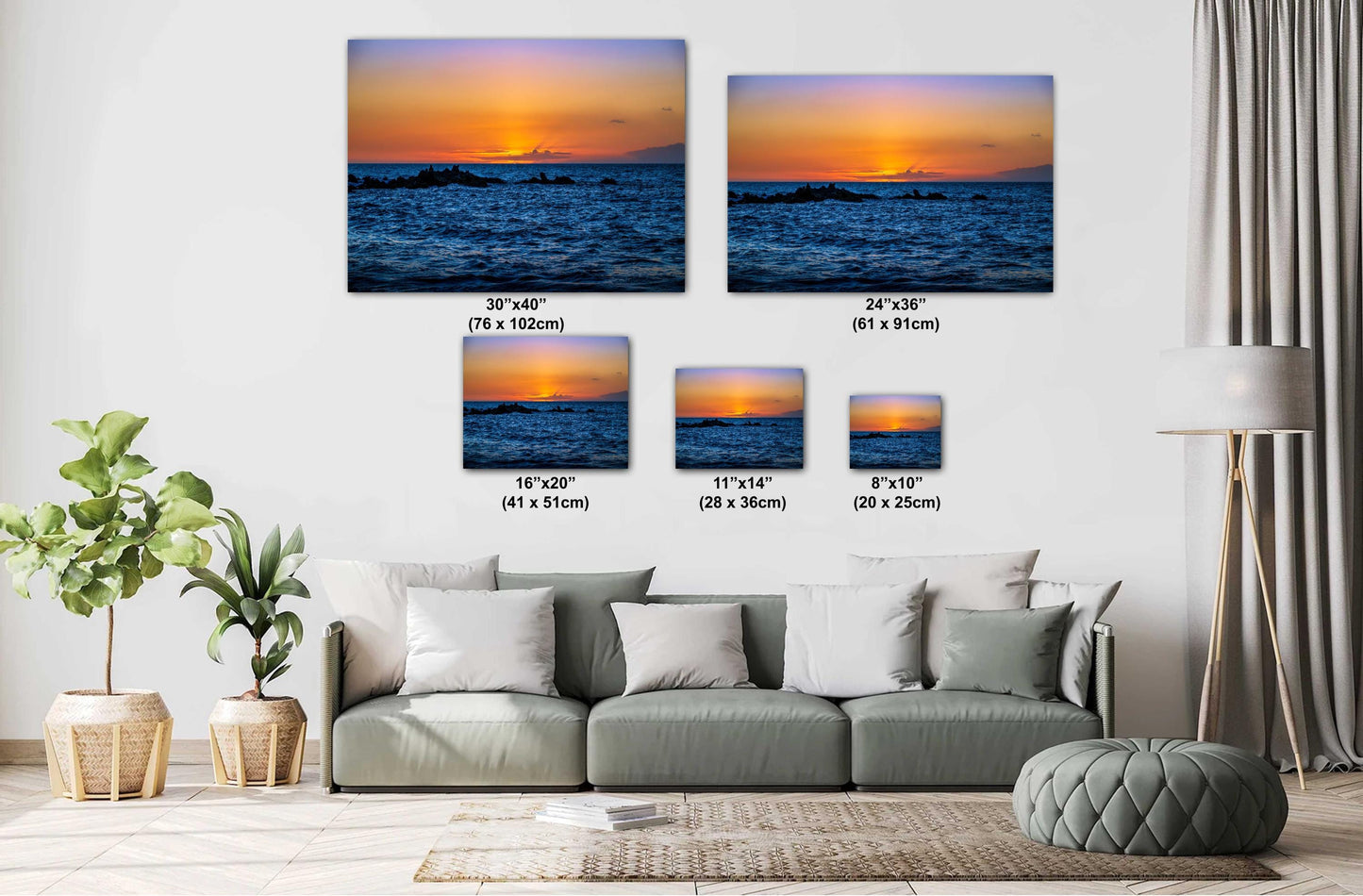 Maui Sunset Photo Print - Tropical Ocean Landscape | Hawaii Beach Wall Decor