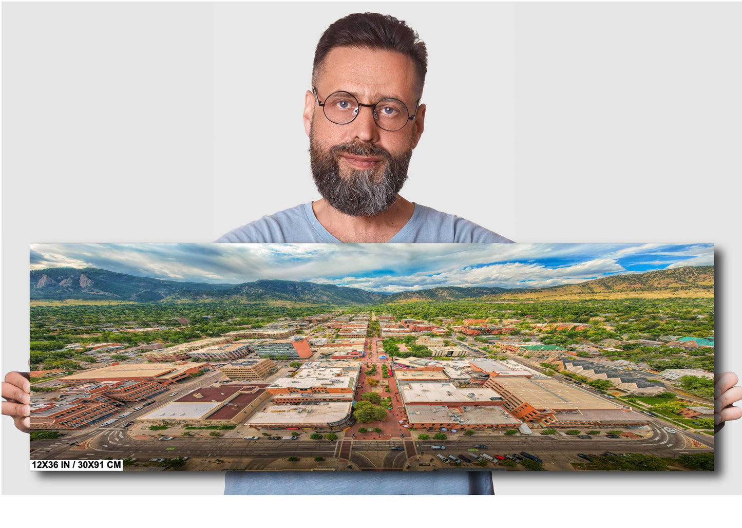 Boulder Wall Art – Pearl Street Artwork | Flatirons Mountain Art Canvas Print