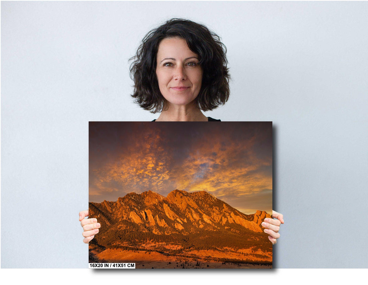Boulder Colorado Wall Art - Flatirons Mountain, Nature Canvas Print
