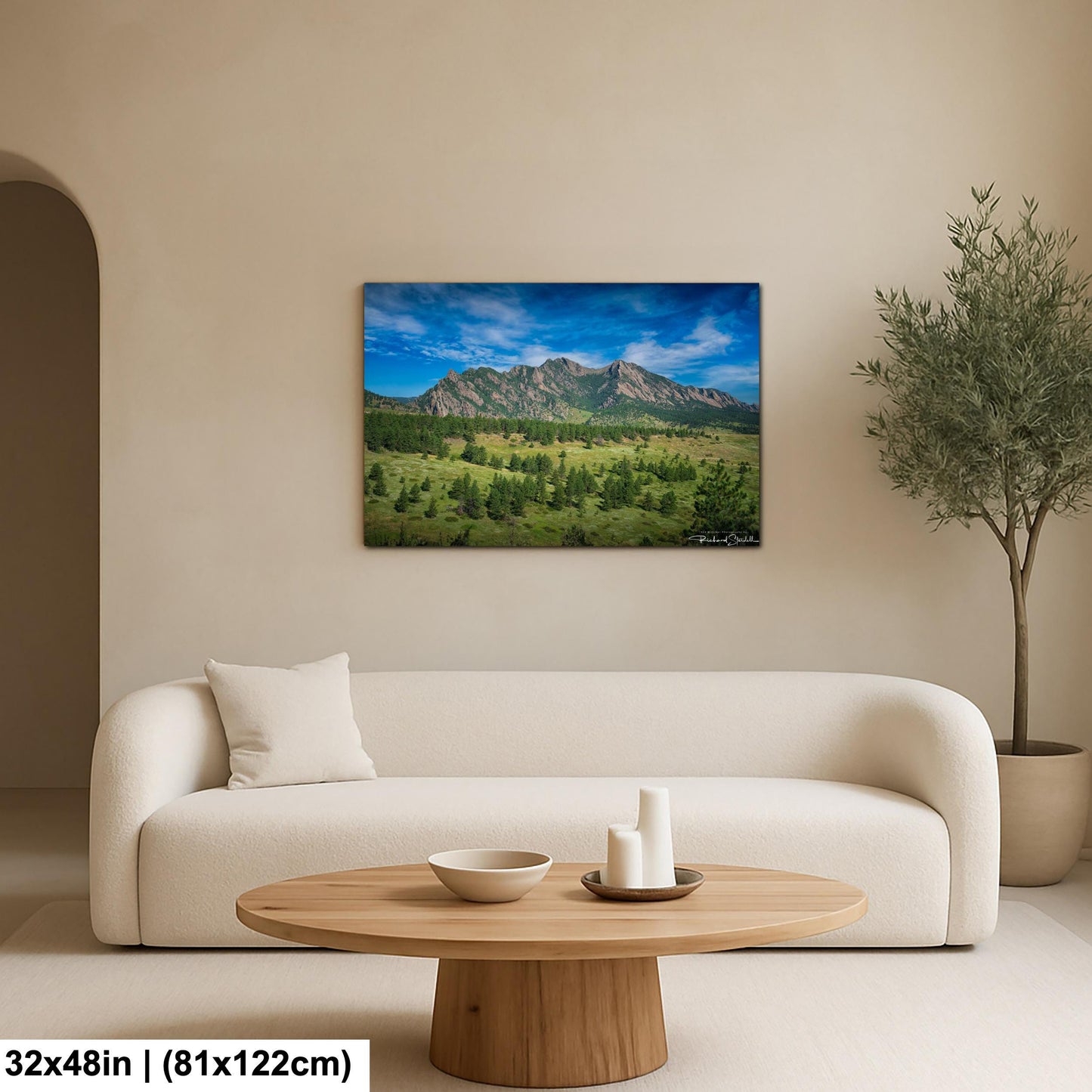 Boulder Flatirons Print - Large Landscape Wall Art | Ready To Hang Canvas