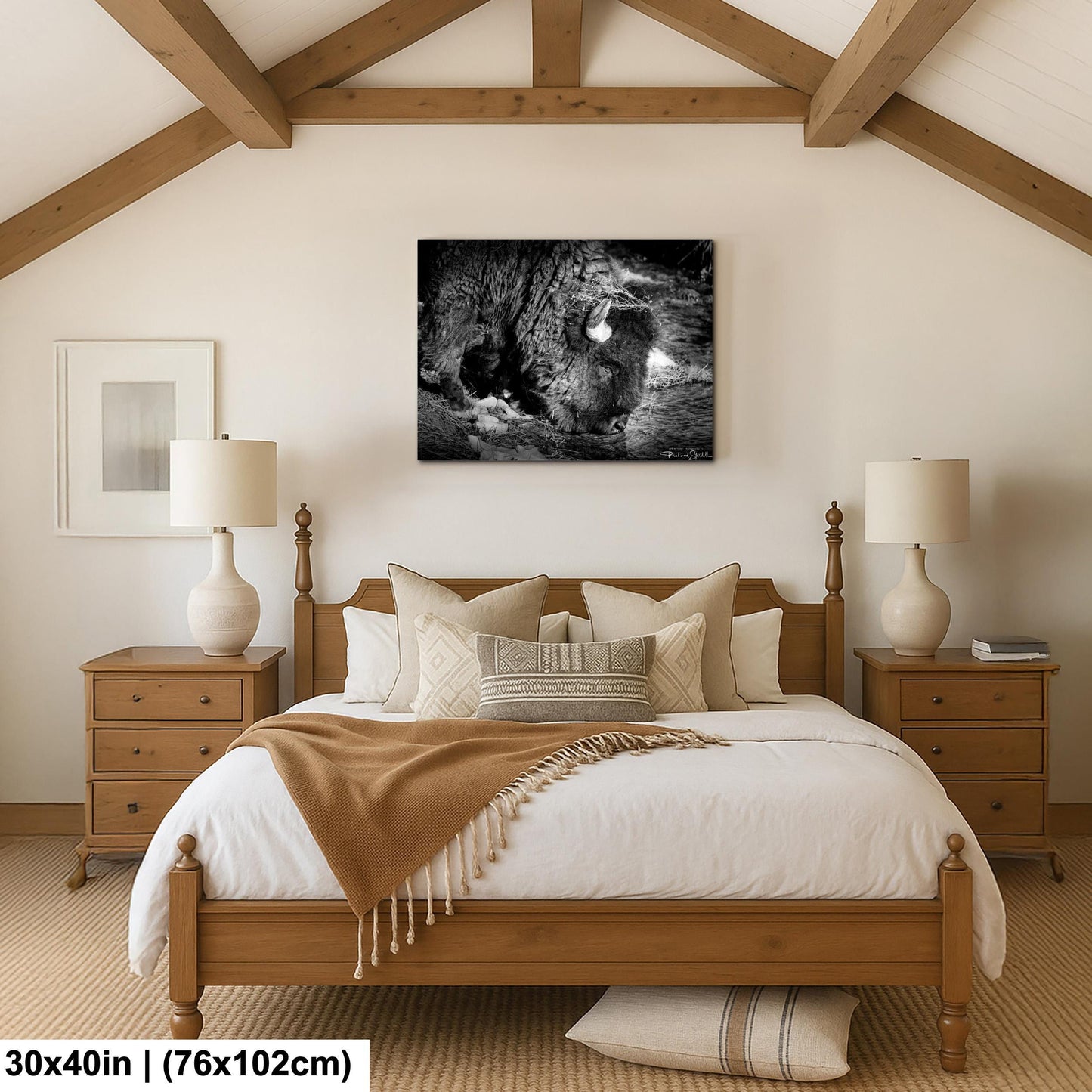 Buffalo Wall Art: Rustic Wildlife Photography - Ready to Hang