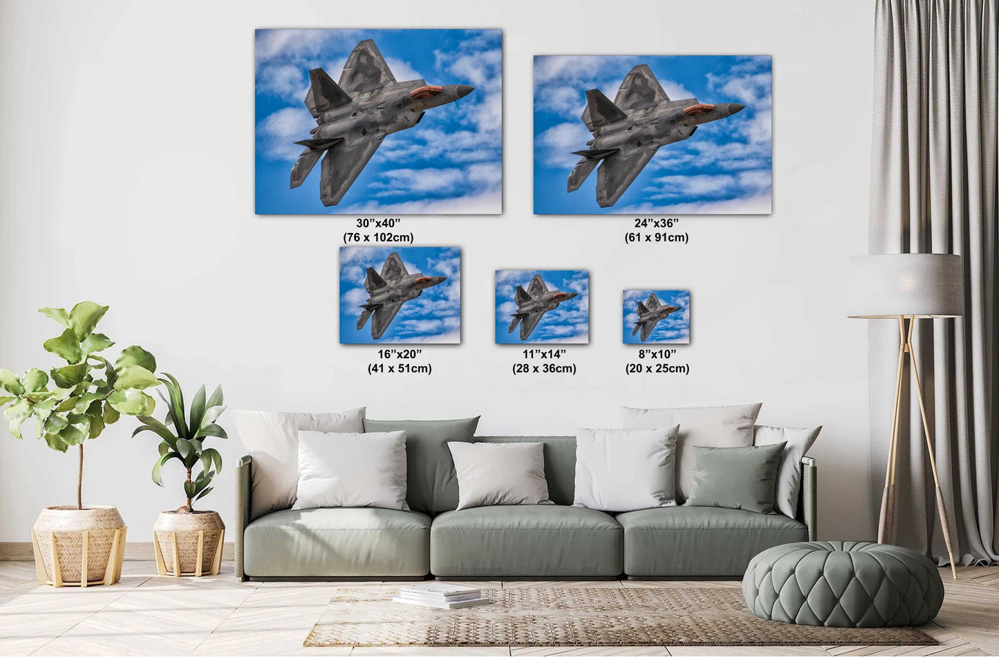F22 Raptor Wall Art – Military Aircraft Decor | Stealth Jet Canvas Print