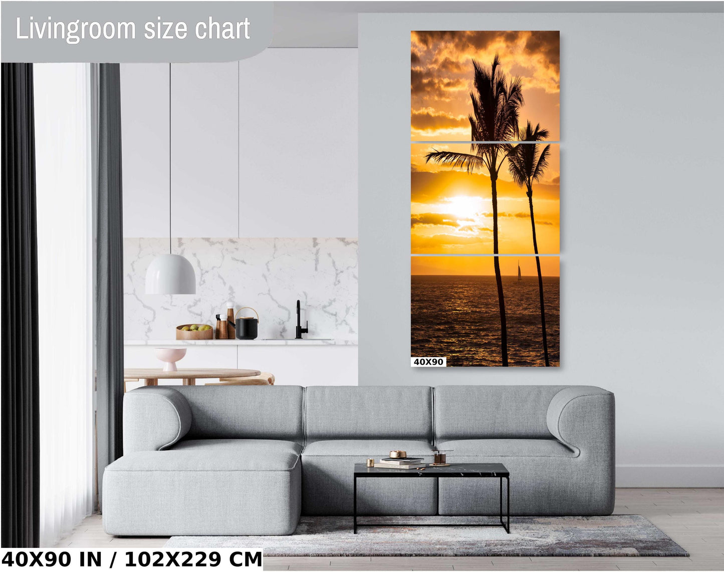 Maui Sunset Wall Art – Tropical Wall Decor | Hawaii Metal Print, Beach Scene Photo