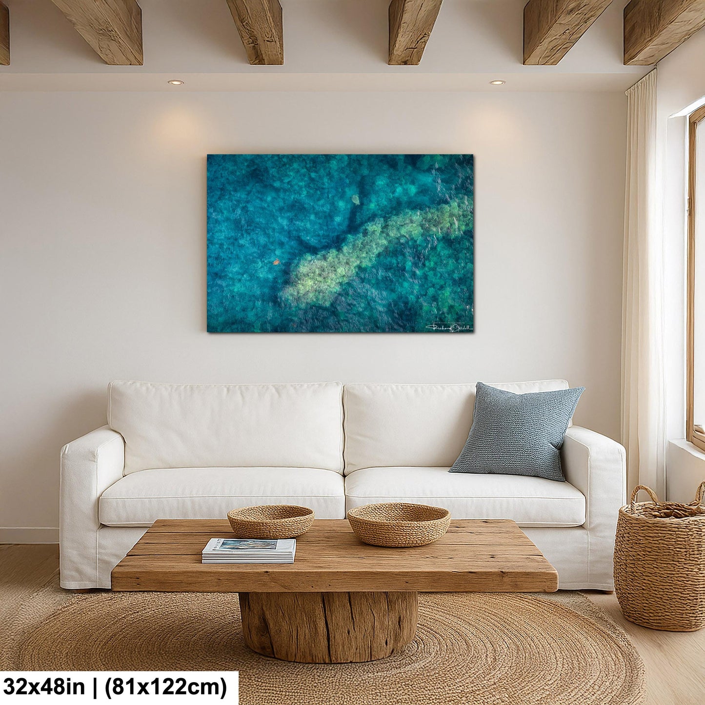 Sea Turtle Wall Art: Maui Ocean View - Tropical Coastal Decor