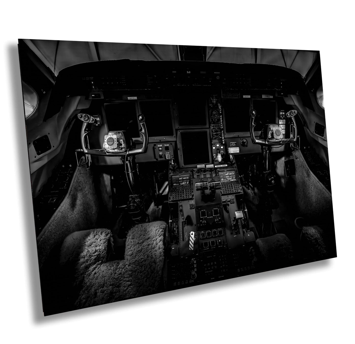 Gulfstream V Cockpit - Pilot Cockpit Print | Ready To Hang Canvas & Metal Aviation Print