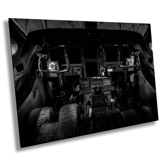 Gulfstream V Cockpit - Pilot Cockpit Print | Ready To Hang Canvas & Metal Aviation Print