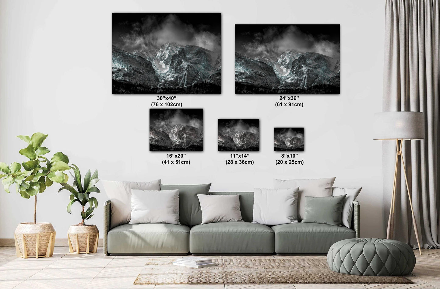 Rocky Mountain Wall Art - Vibrant Mountain Landscape Print | Ready to Hang Canvas