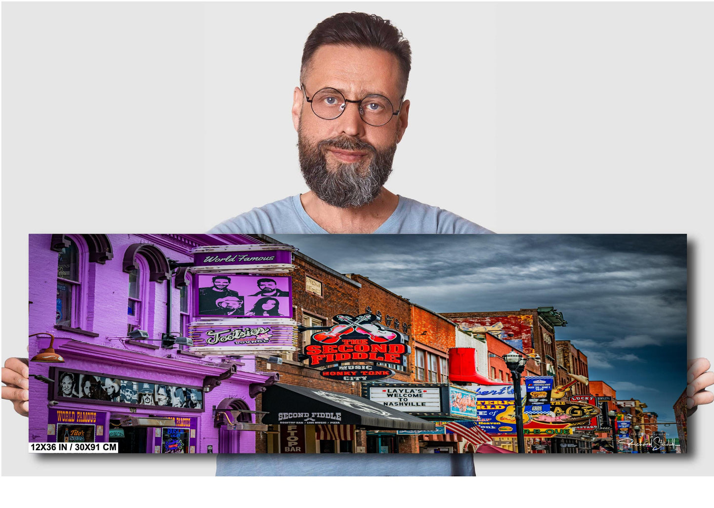 Nashville Wall Art Print - Downtown Music City Skyline Metal Photo Print