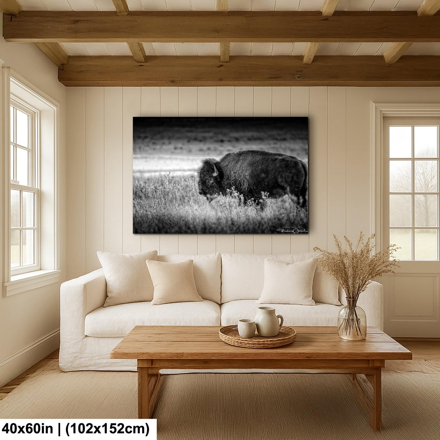 Buffalo Wall Art: Rustic Wildlife Photography - Ready to Hang