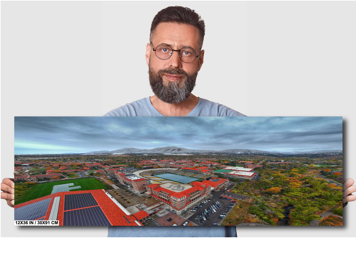 Folsom Field Wall Art - Boulder Colorado Canvas Print Ready to Hang | CU Buffs Gift