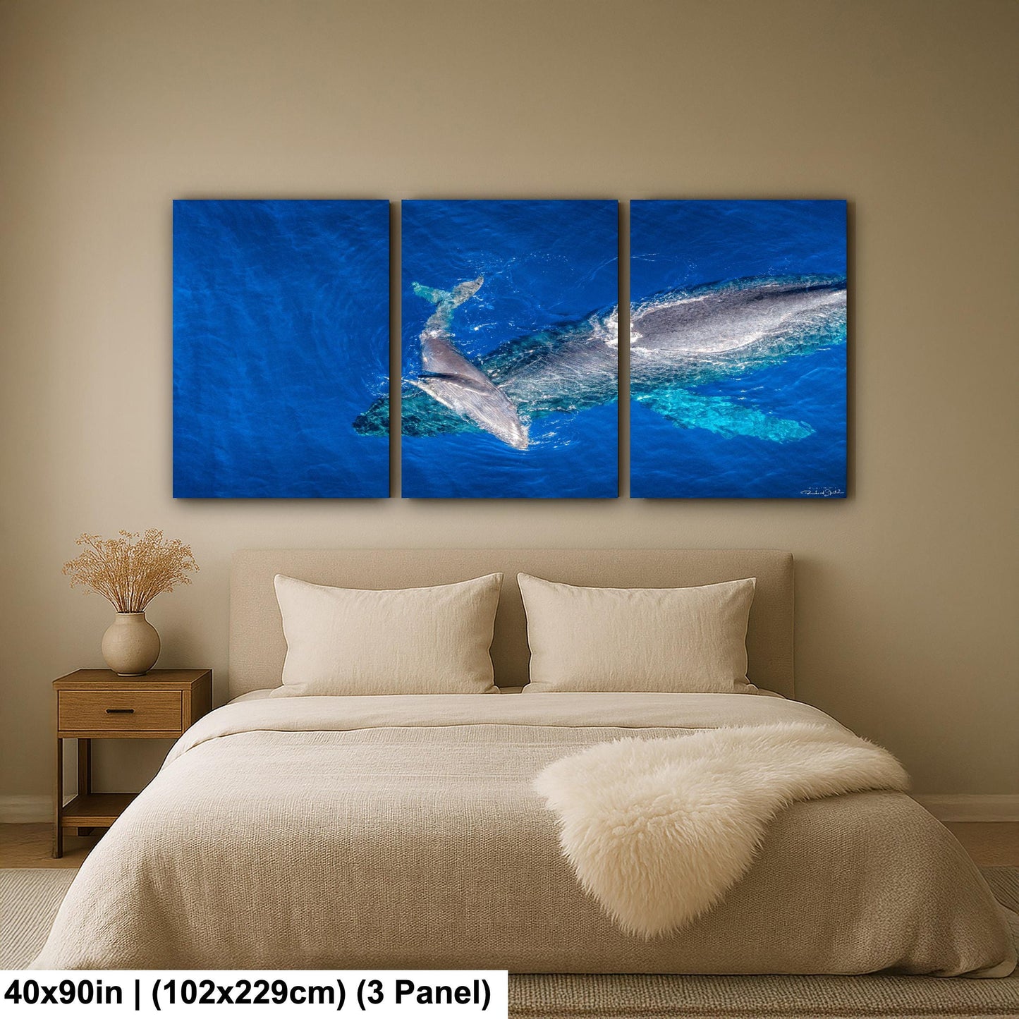 Humpback Whale Wall Art - Ocean Animal Print on Canvas, Metal, or Acrylic