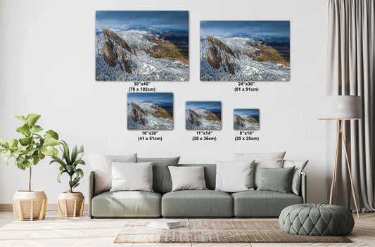 Boulder Flatirons Wall Art – Colorado Mountain Decor | Rustic Cabin Print