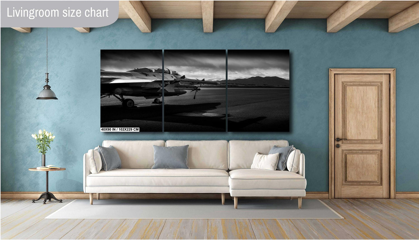 F-16 MIG Killer Wall Art – Fighter Jet Decor | Military Aircraft Art Canvas