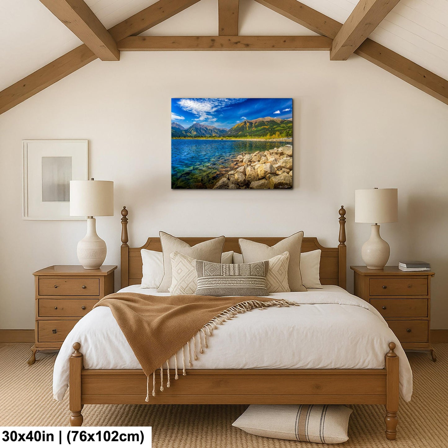 Twin Lakes Colorado Wall Art: Mountain Landscape Canvas or Metal