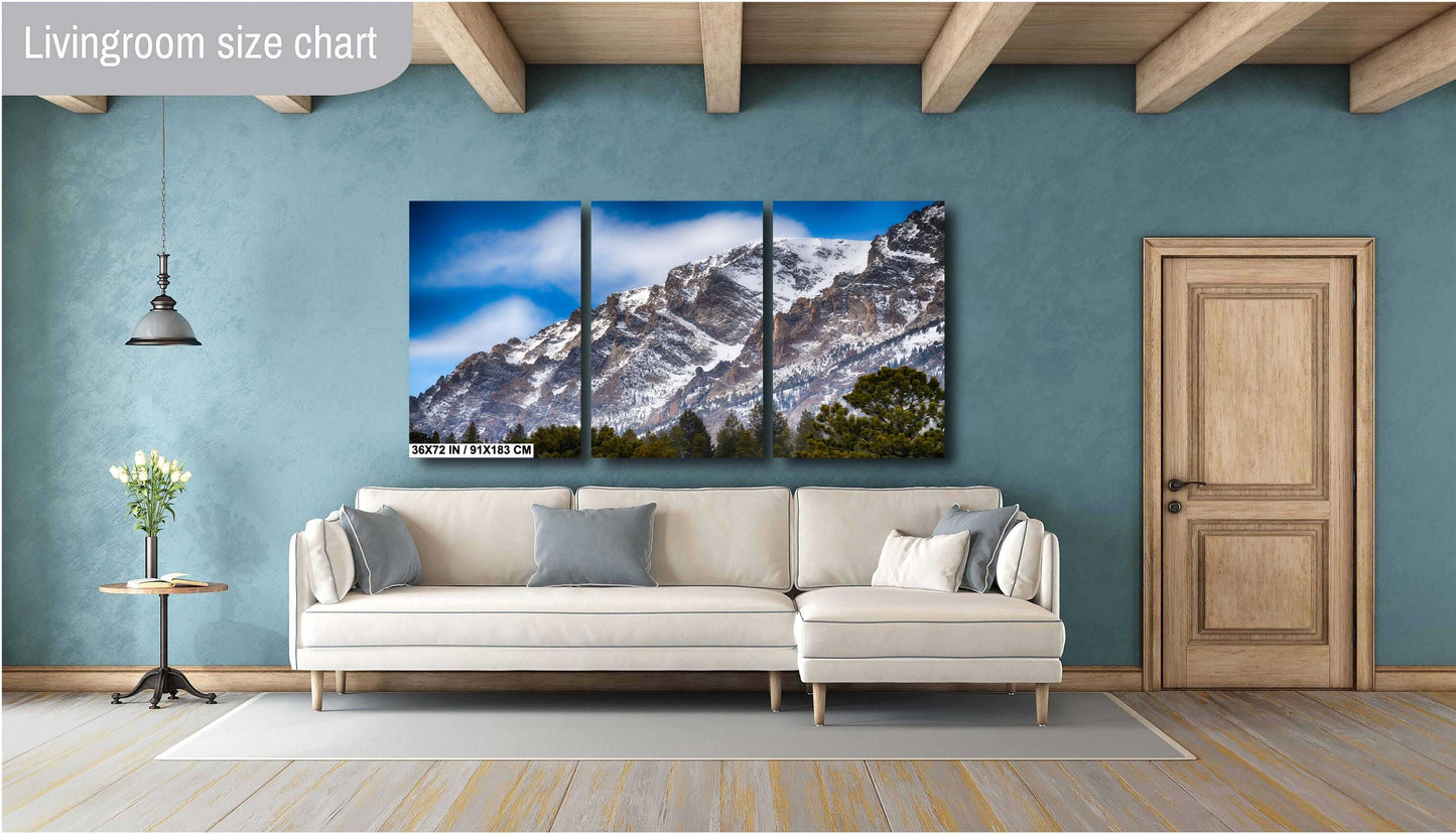 Mountain Canvas Wall Art - Scenic Rocky Mountain Decor | Durable Landscape Canvas Art