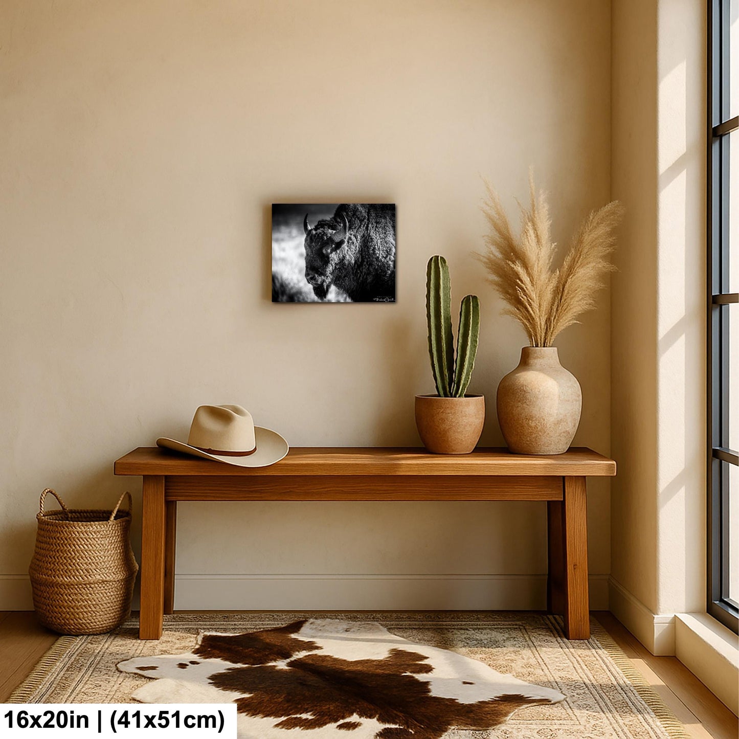 Buffalo Wall Art: Rustic Wildlife Photography - Ready to Hang