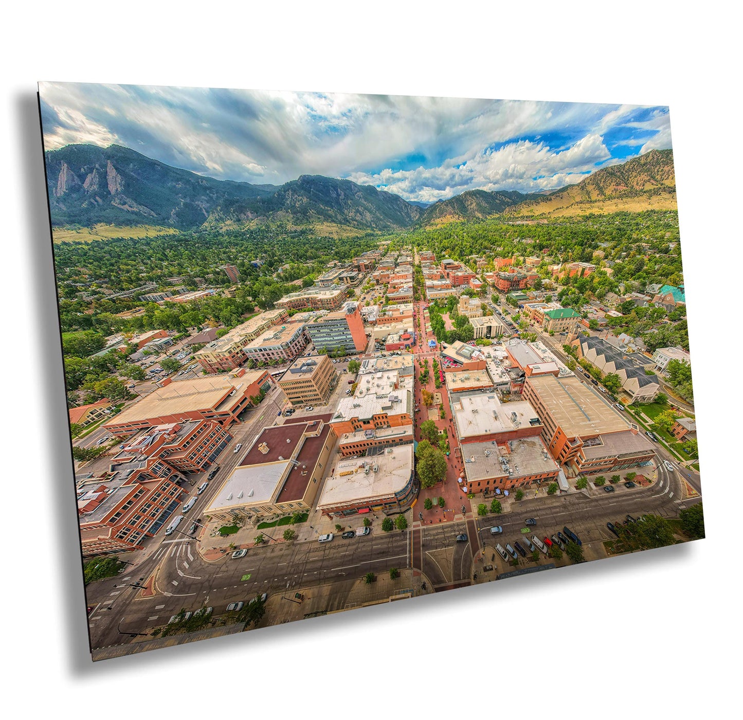 Boulder Wall Art – Pearl Street Artwork | Flatirons Mountain Art Canvas Print