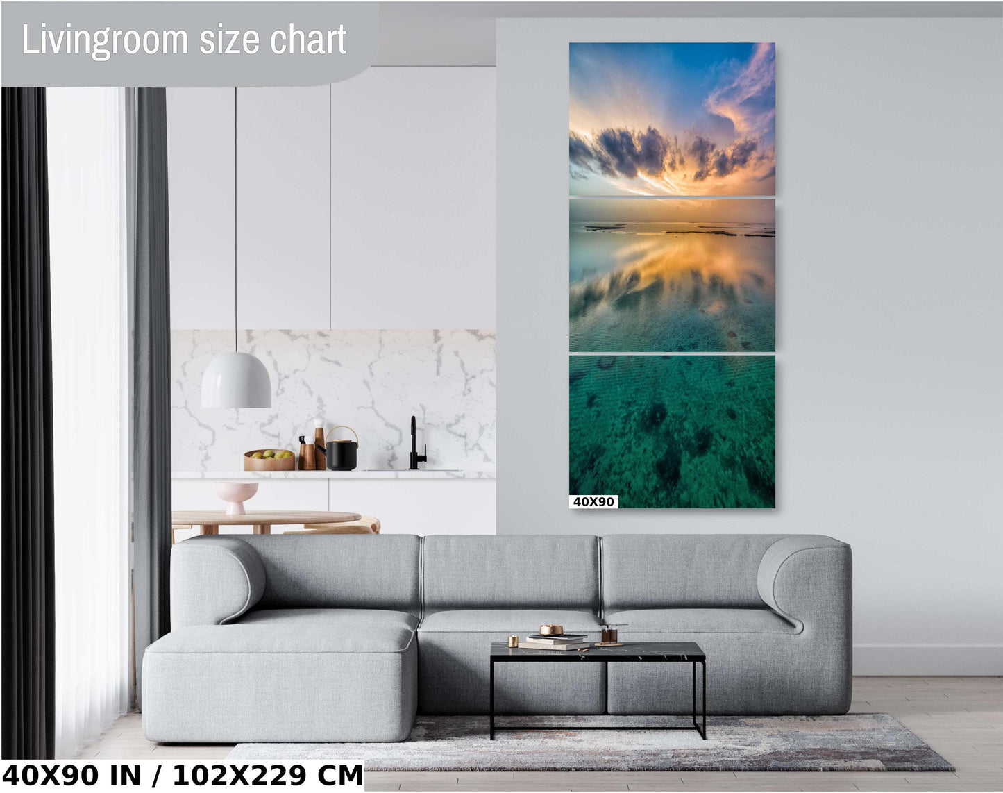 Florida Keys Sunset Art - Tropical Seascape Decor | Aerial Ocean Photography Print